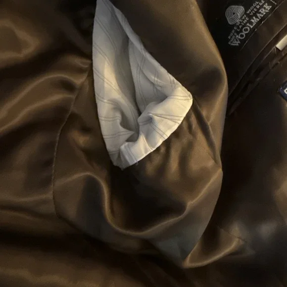 Chaps Mens 40R Houndstooth New Wool Sport Coat Blazer 2 Button Career Brown Fall - Picture 7 of 8